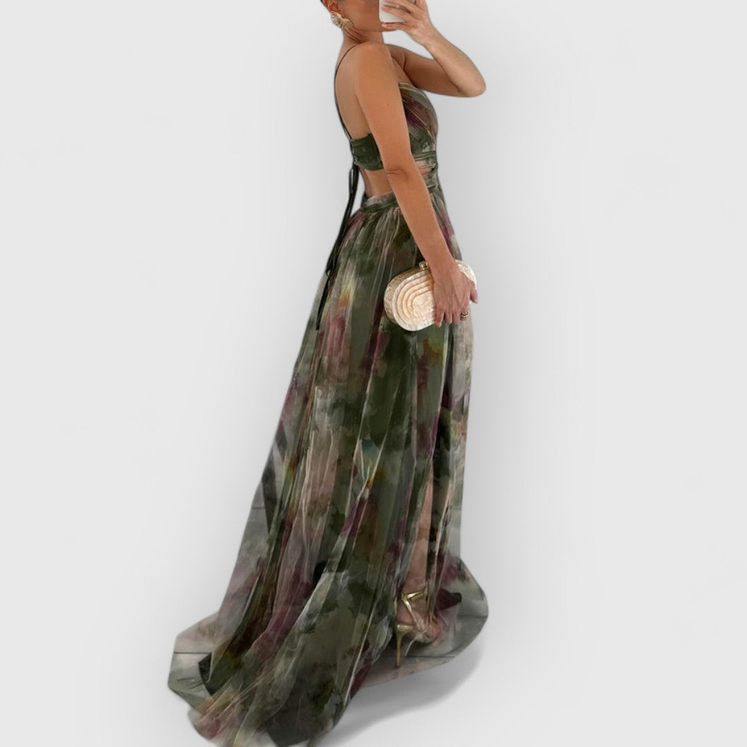Maxi dress with floral print