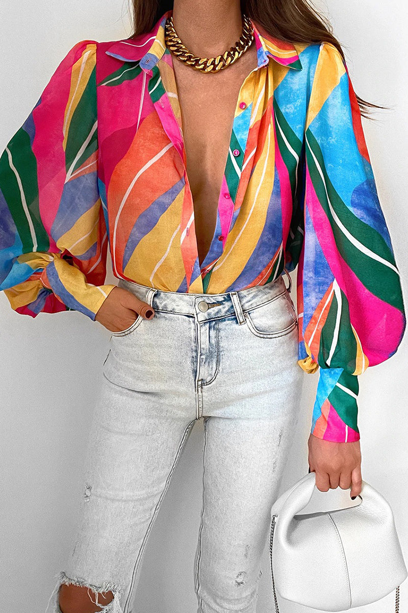 Floral Puff Sleeve Blouse