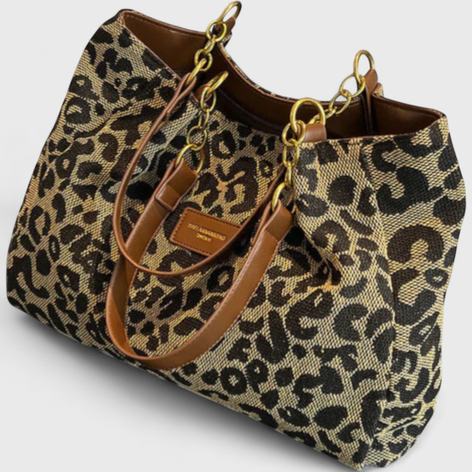Elegant Leopard Canvas Tote