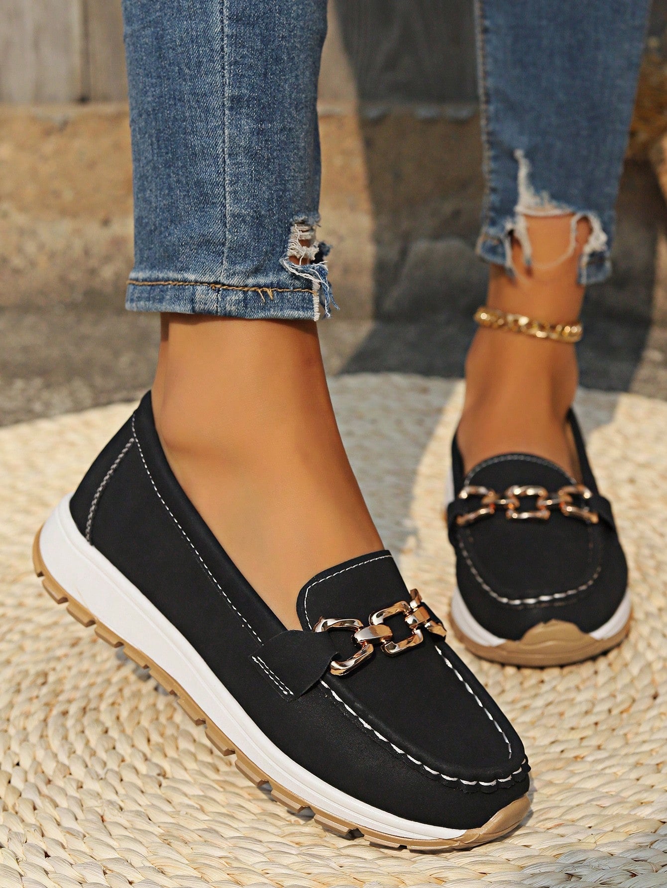 Flat Buckle Loafers