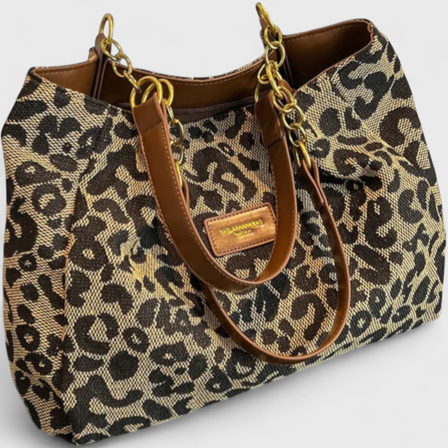 Elegant Leopard Canvas Tote