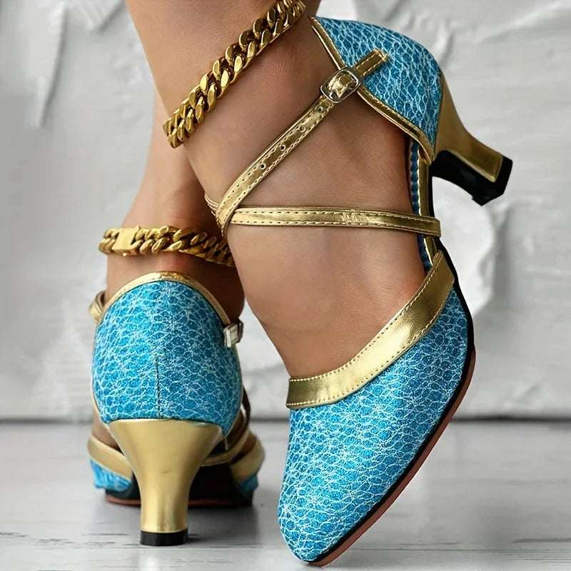 Elegant Chunky Heel Sandal