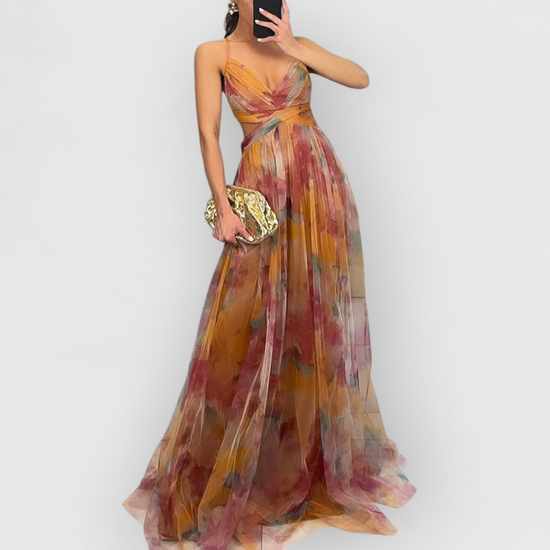 Maxi dress with floral print