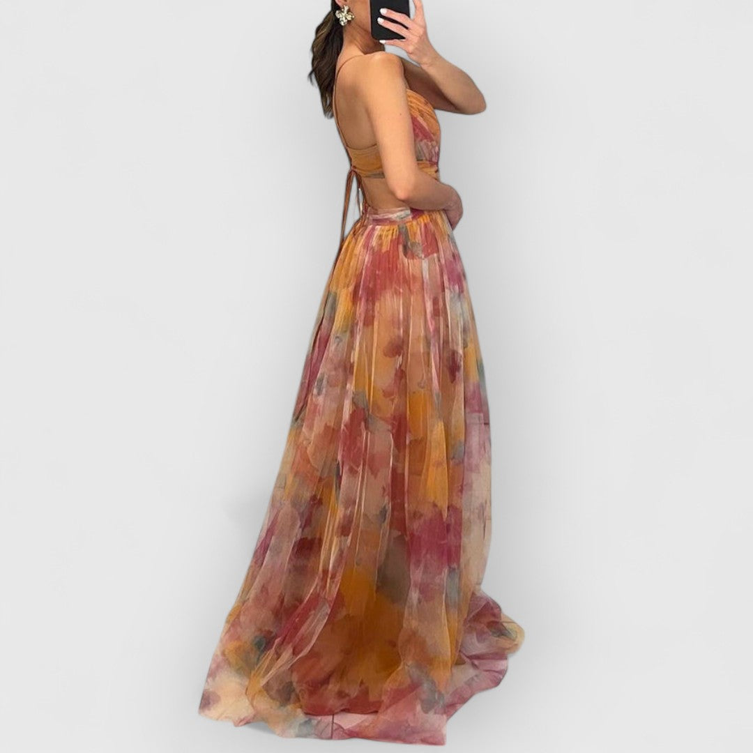 Maxi dress with floral print