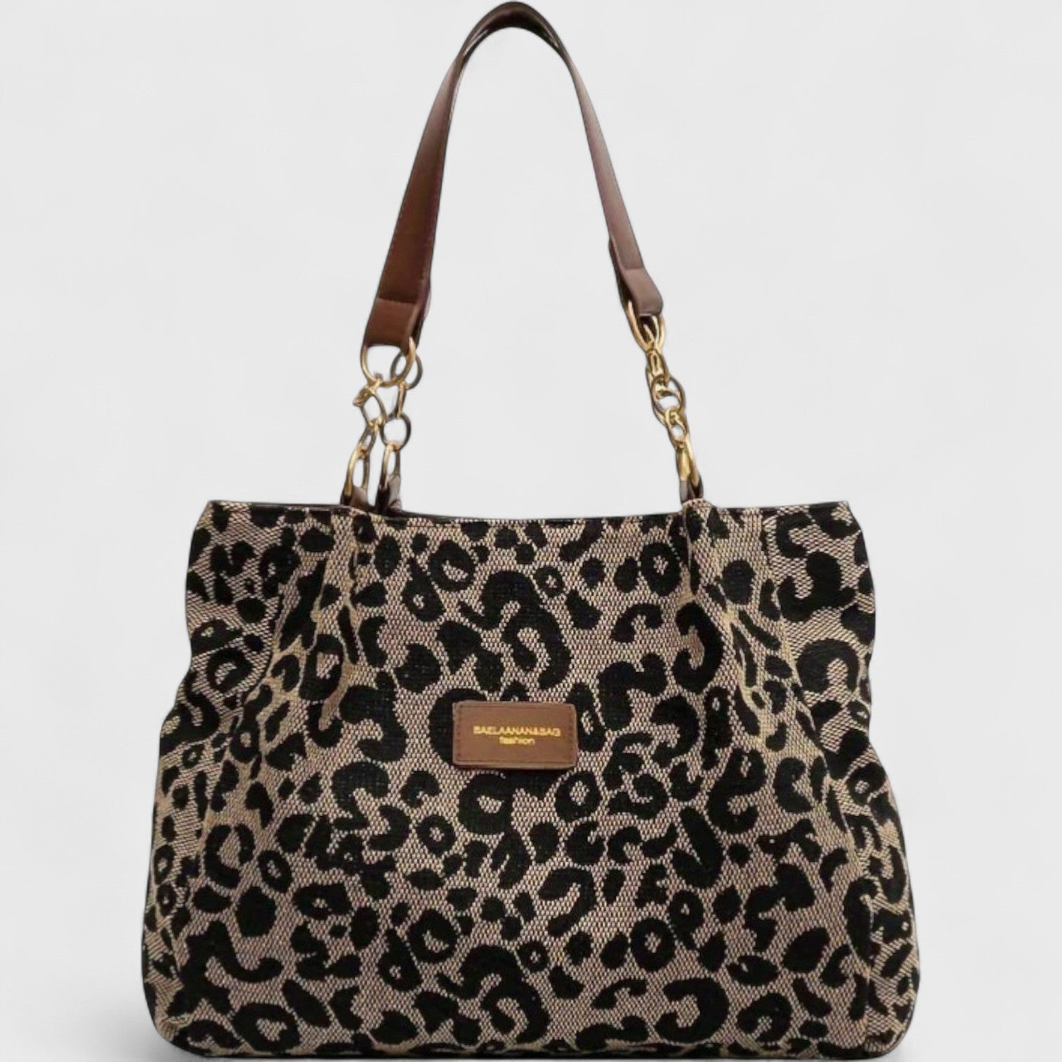 Elegant Leopard Canvas Tote