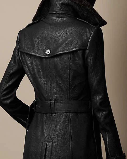 Elegant Leather Coat