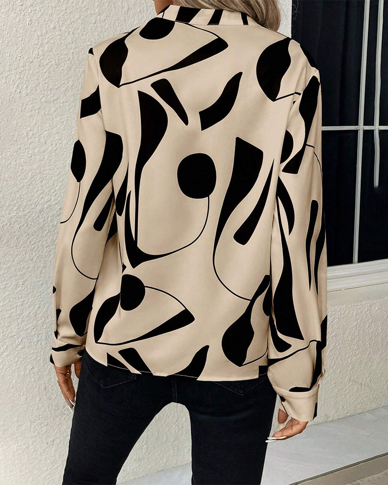 Chic Elegant Blouse with Opulent Design and Long Sleeves