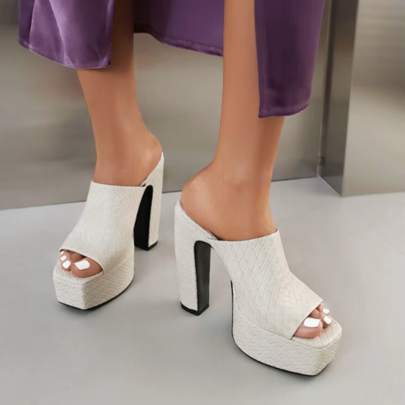 Leather Platform Sandals