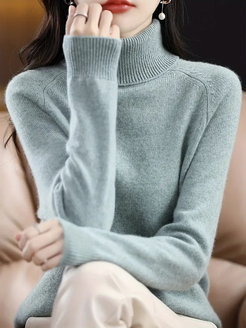 Elegant Raglan Turtleneck Sweater