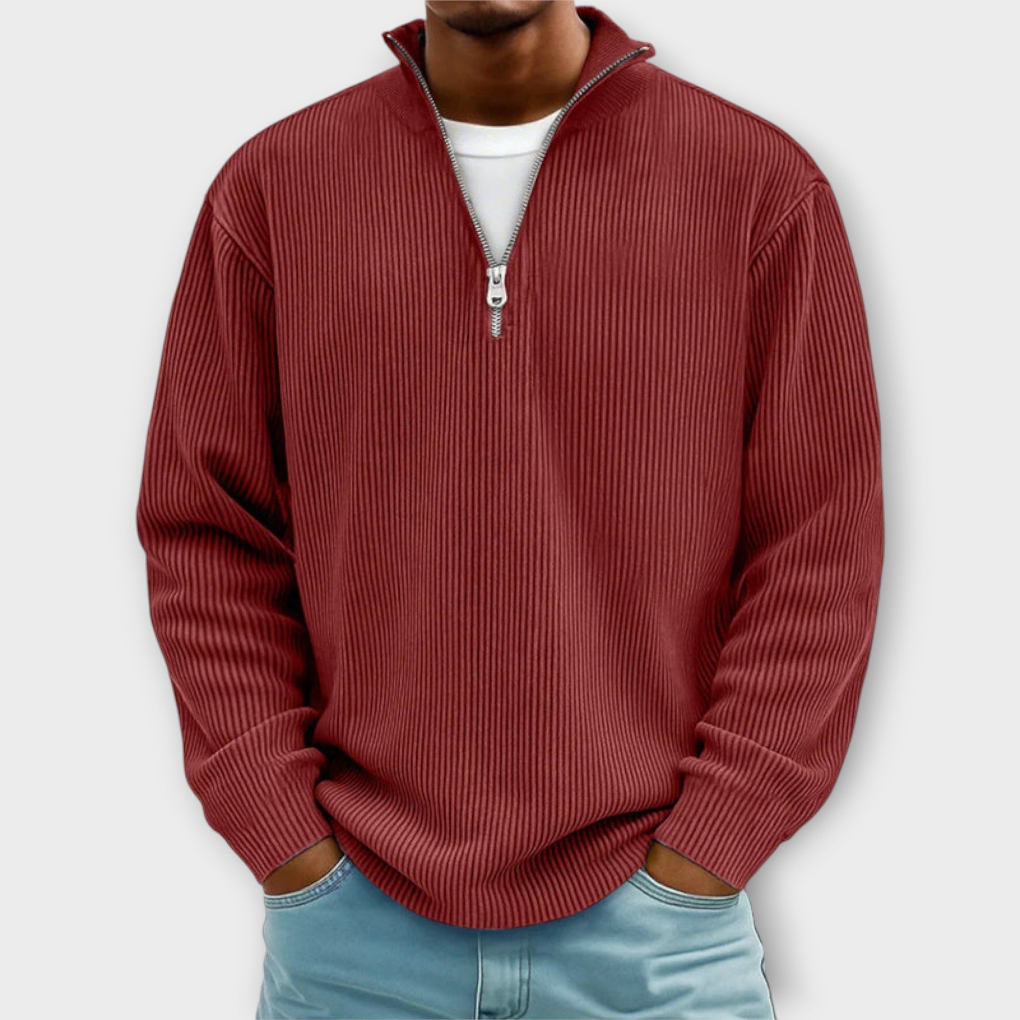 Trendy Half-Zip Sweater