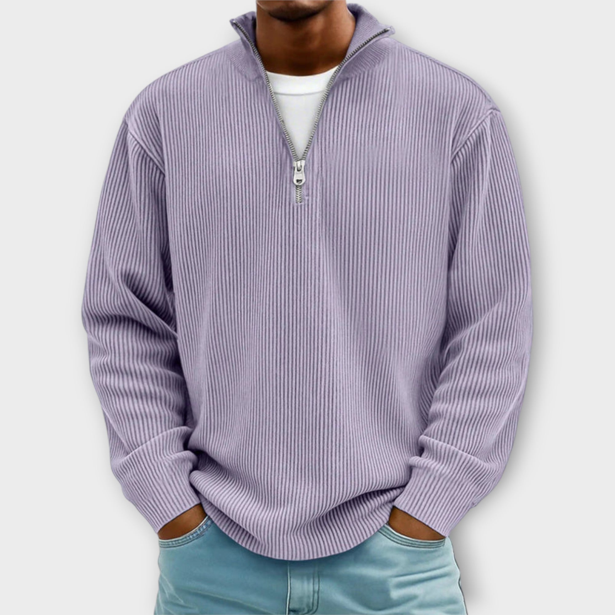 Trendy Half-Zip Sweater
