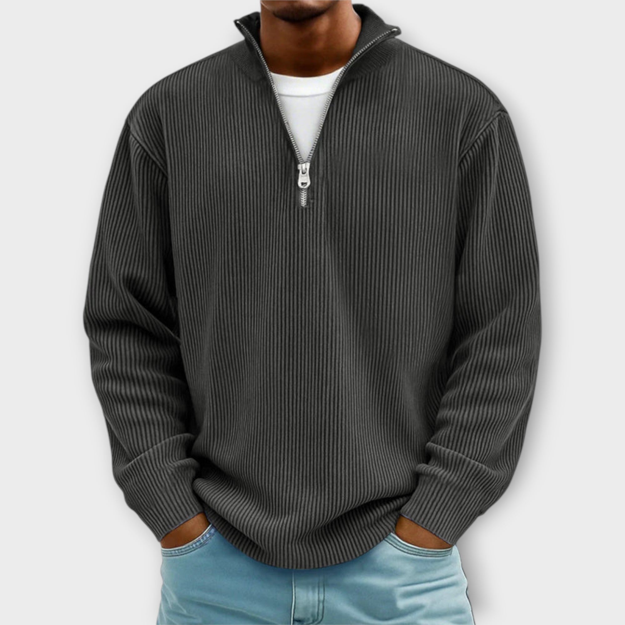 Trendy Half-Zip Sweater