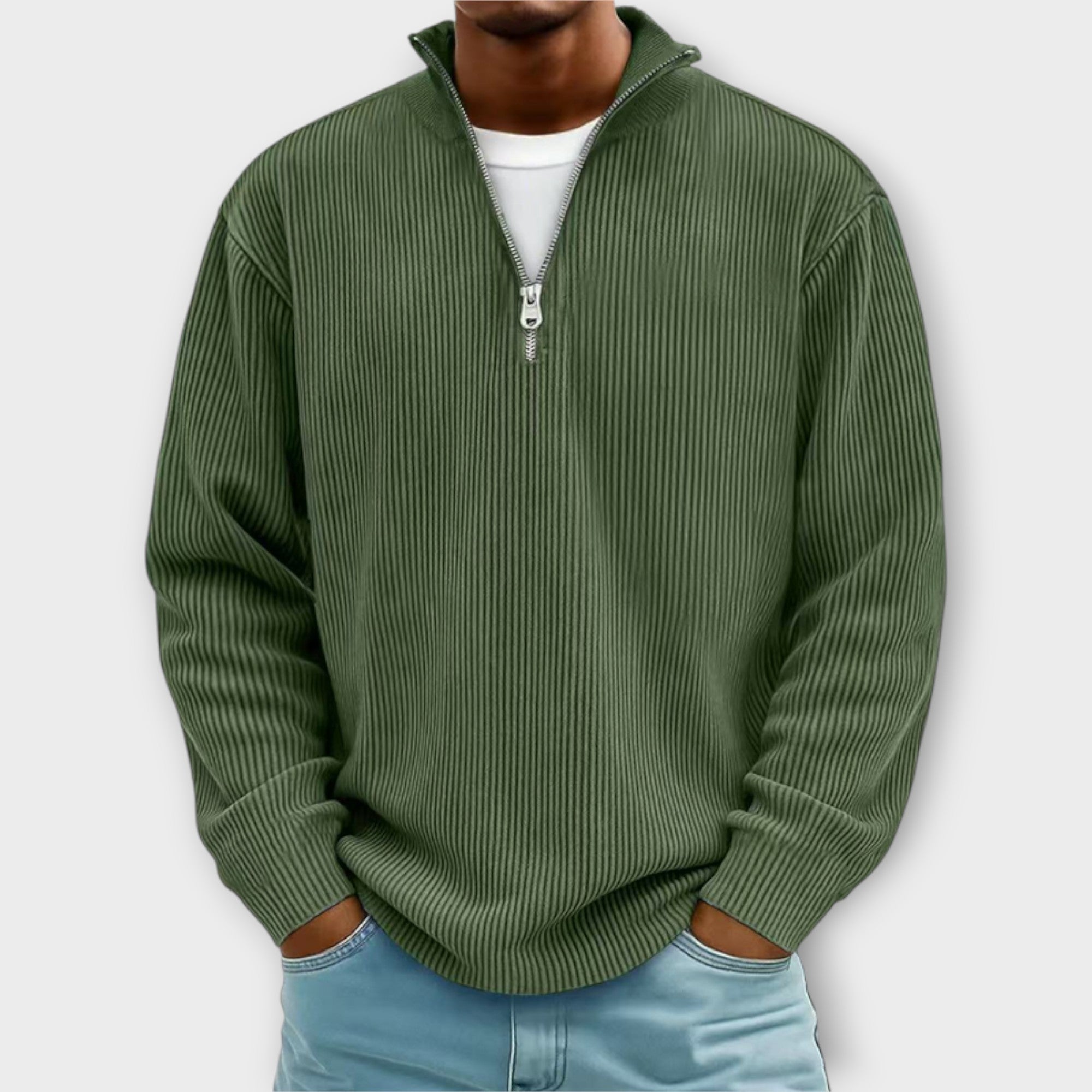 Trendy Half-Zip Sweater