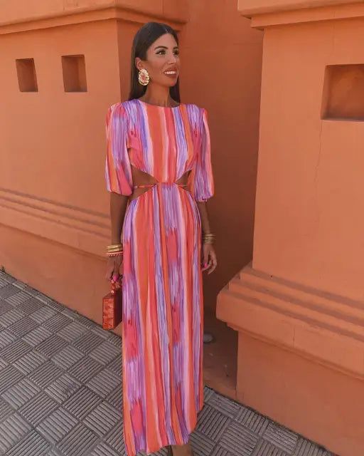 Elegant dress with open back