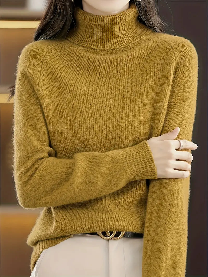 Elegant Raglan Turtleneck Sweater