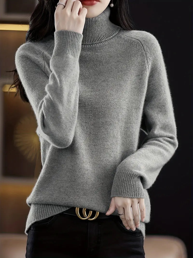 Elegant Raglan Turtleneck Sweater