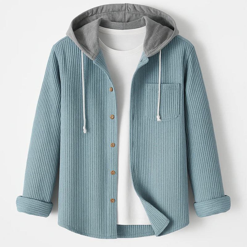 Hooded Corduroy Overshirt