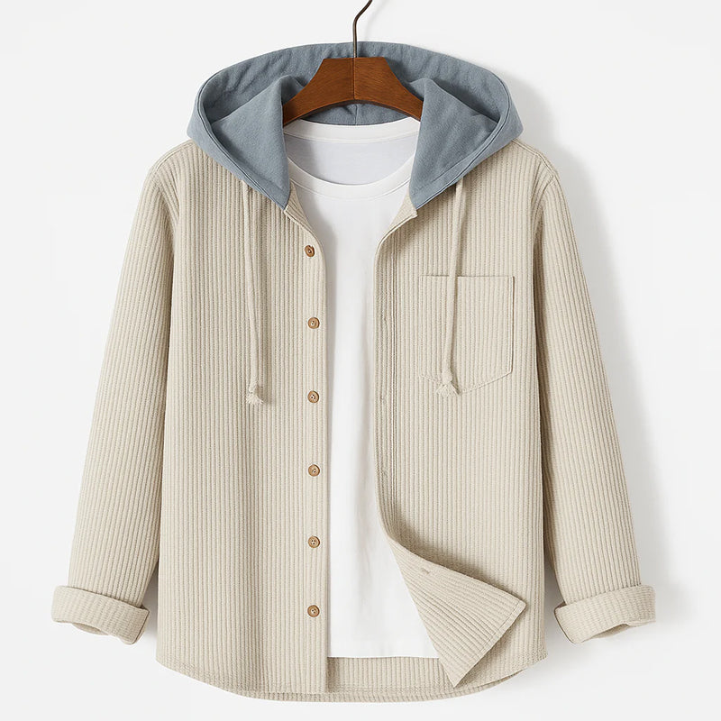 Hooded Corduroy Overshirt