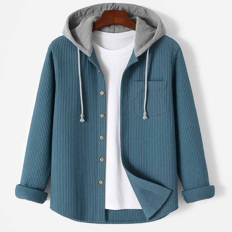 Hooded Corduroy Overshirt