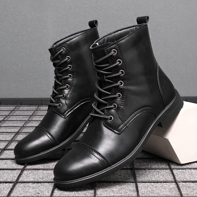 Faux Leather Ankle Boots
