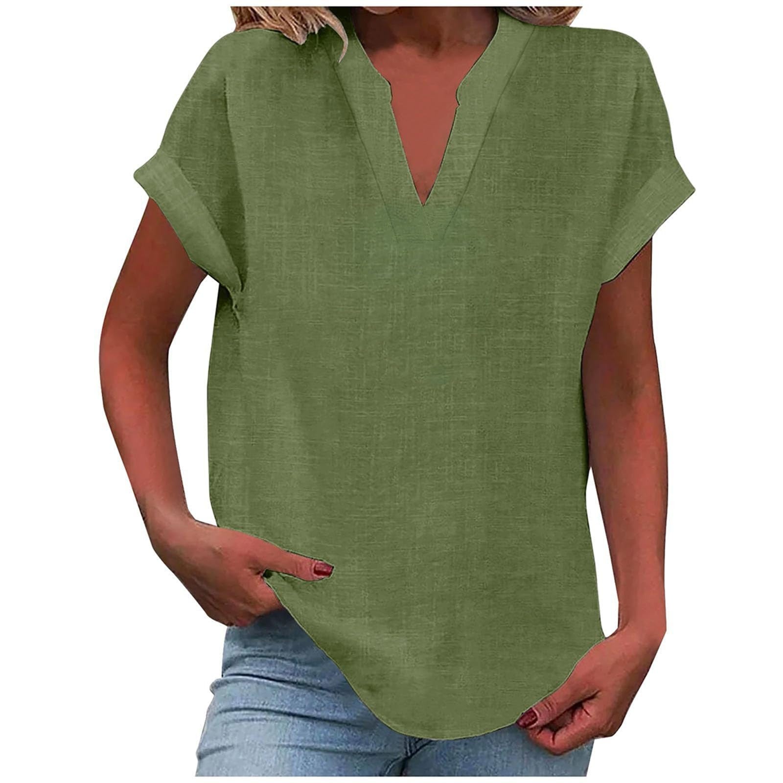 RELAXED V-NECK BLOUSE