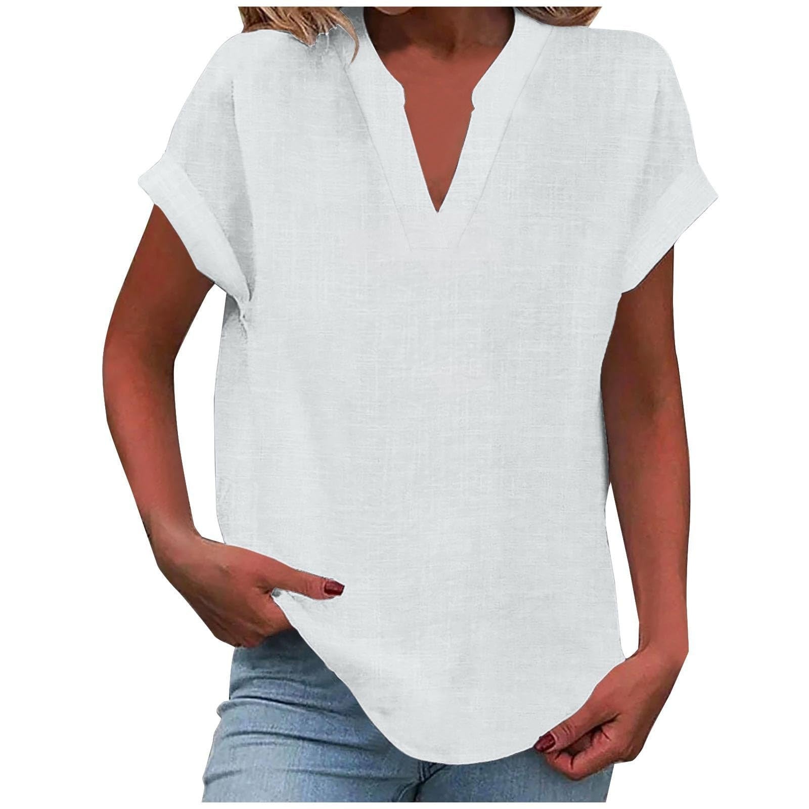 RELAXED V-NECK BLOUSE