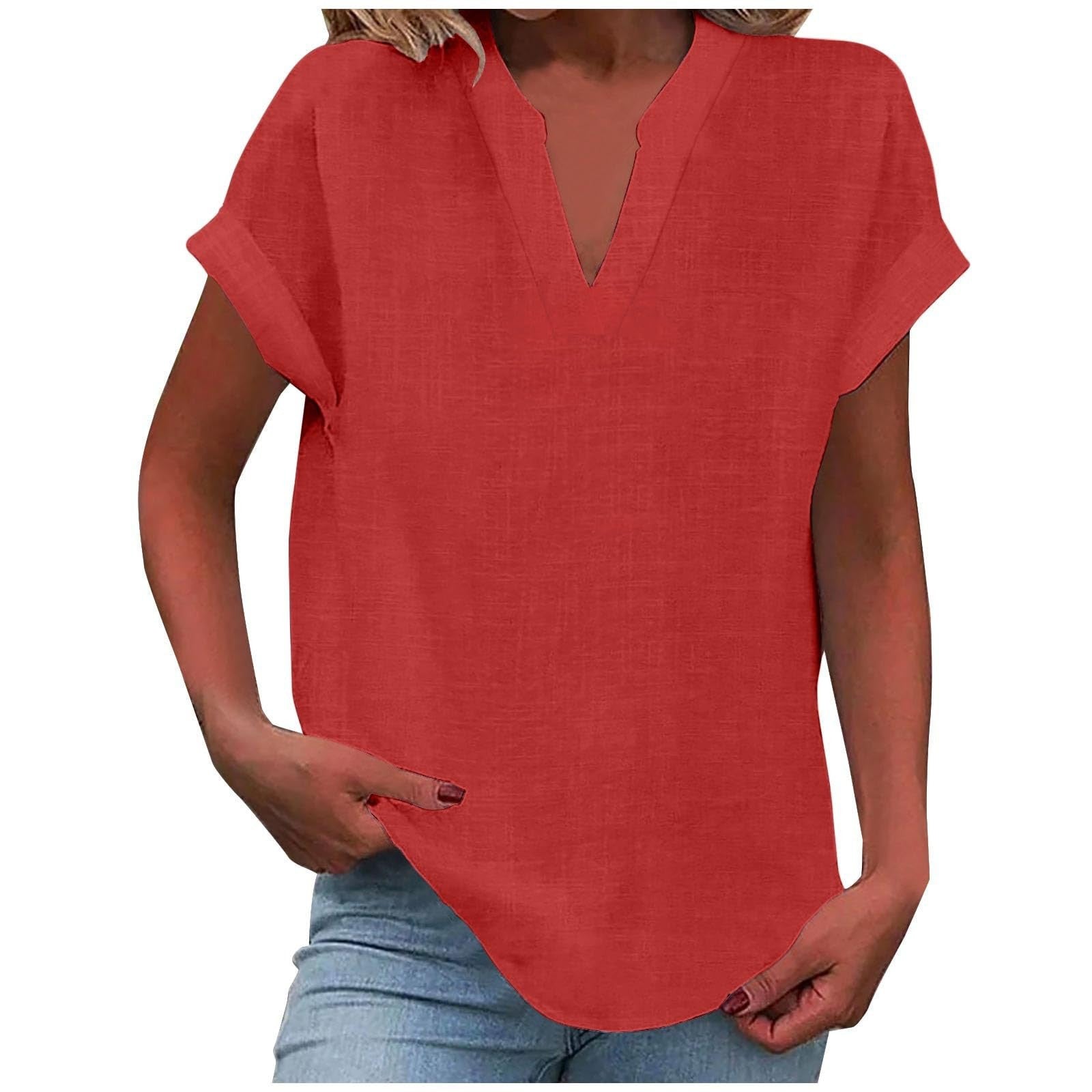 RELAXED V-NECK BLOUSE