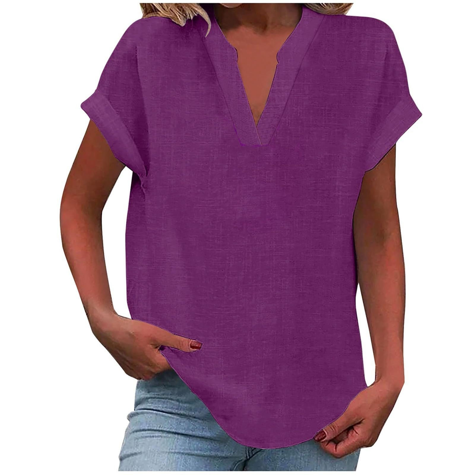RELAXED V-NECK BLOUSE