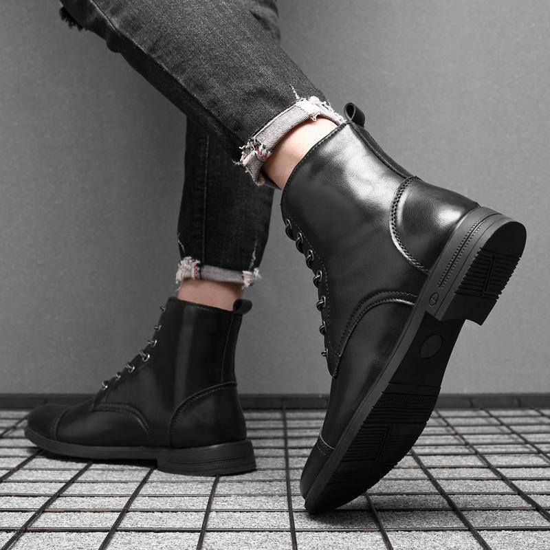 Faux Leather Ankle Boots