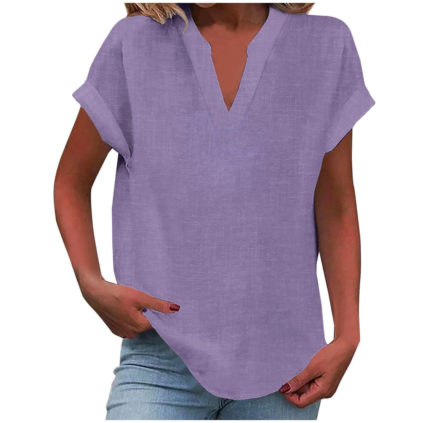 RELAXED V-NECK BLOUSE
