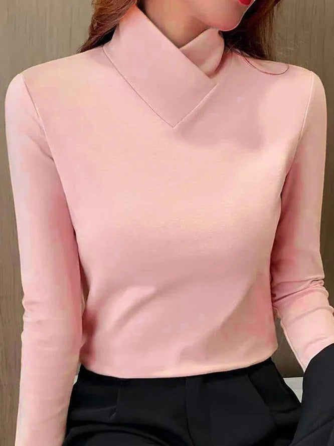 Elegant High-Neck Slim Fit Top