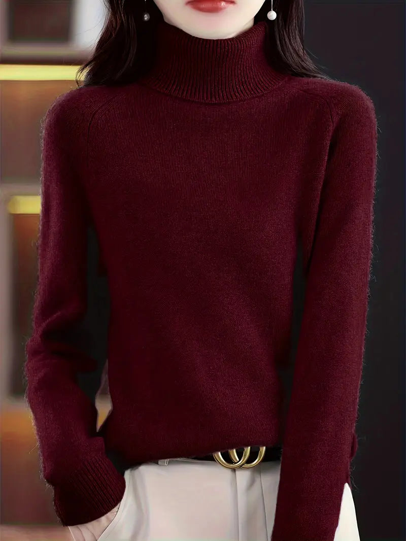 Elegant Raglan Turtleneck Sweater