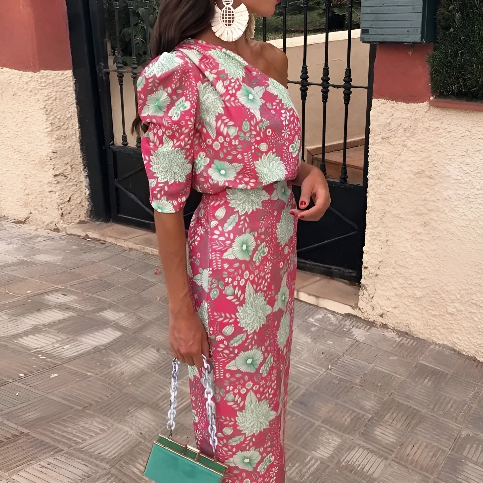 Flowing Printed Maxi Dress