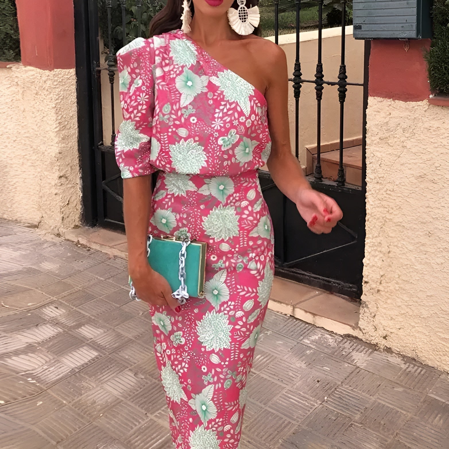 Flowing Printed Maxi Dress