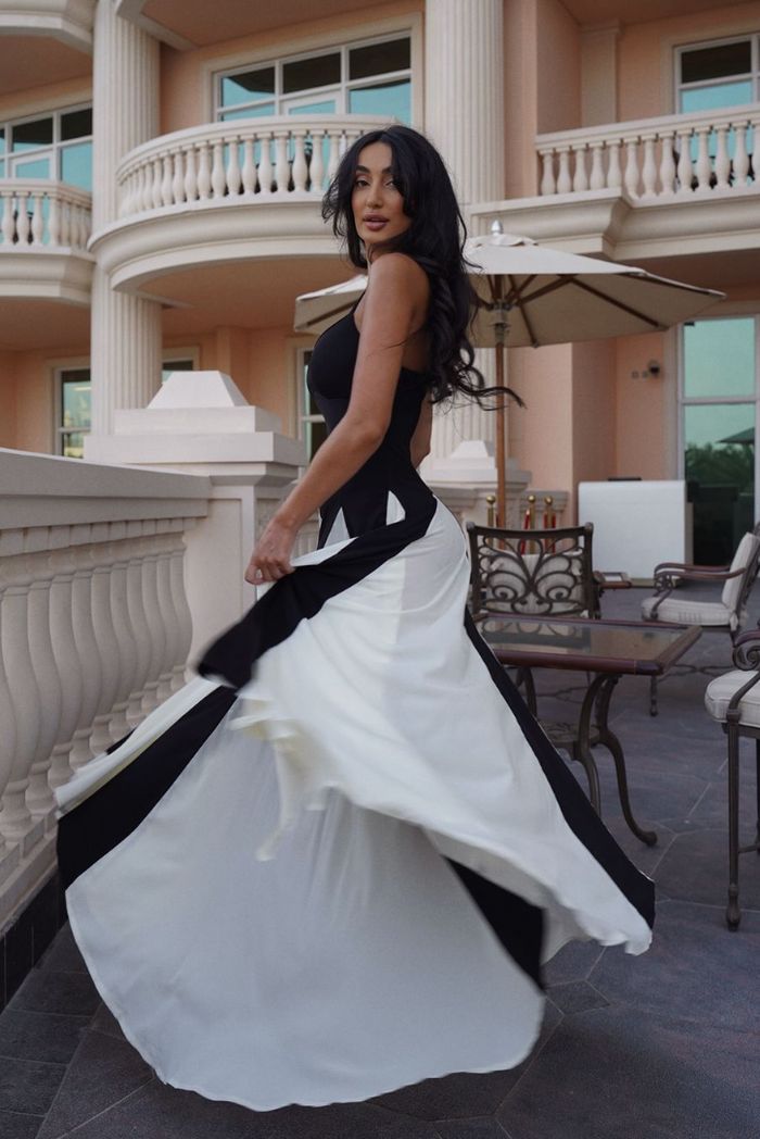 Paneled Maxi Dress