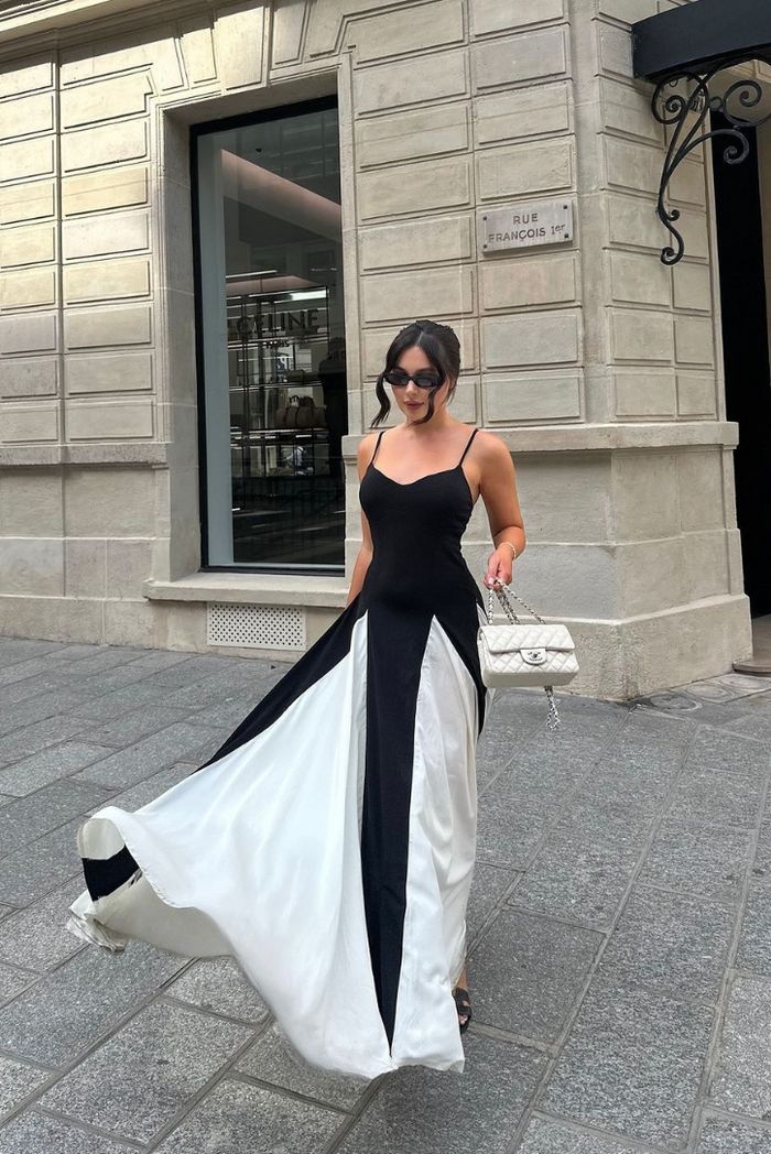 Paneled Maxi Dress