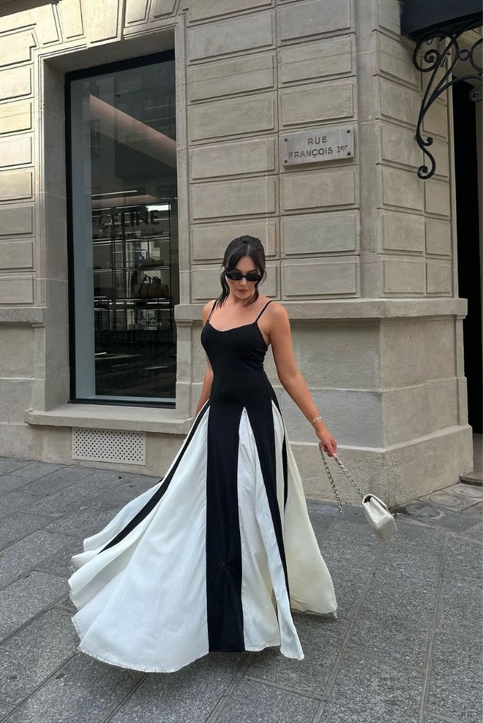 Paneled Maxi Dress