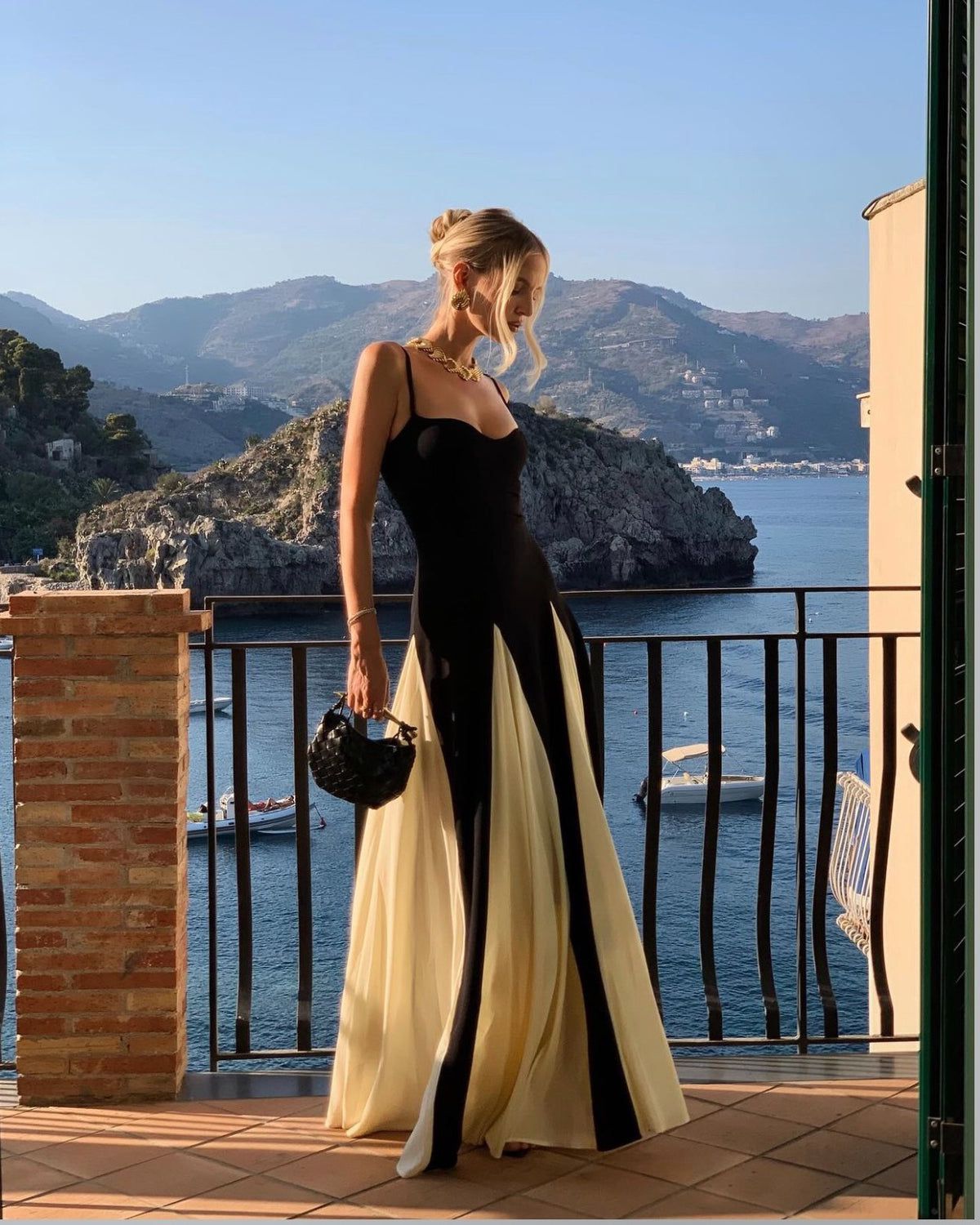 Paneled Maxi Dress