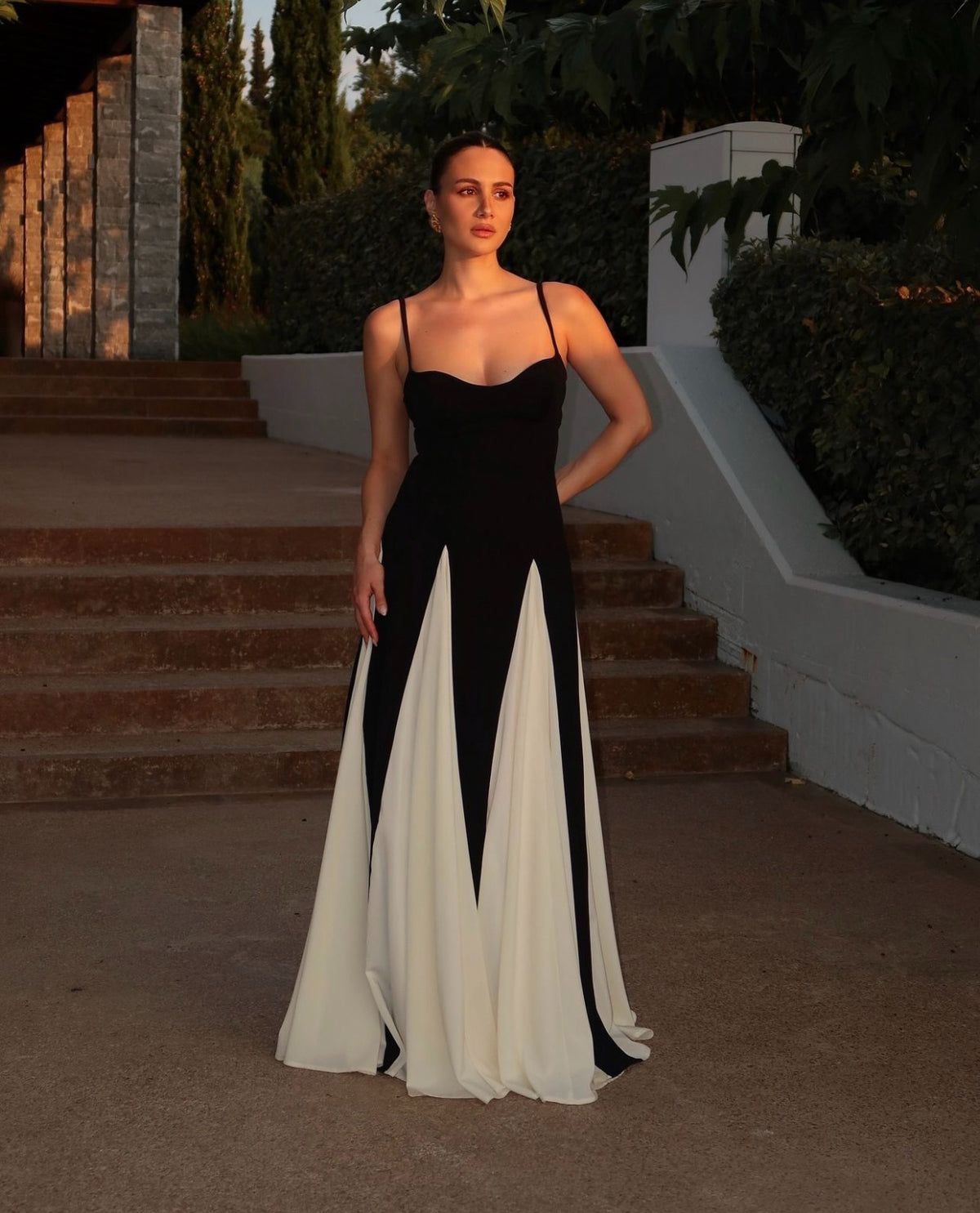 Paneled Maxi Dress