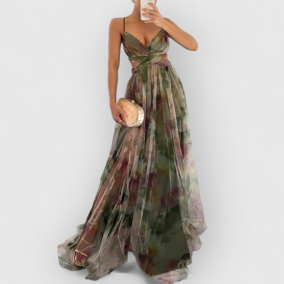 Maxi dress with floral print