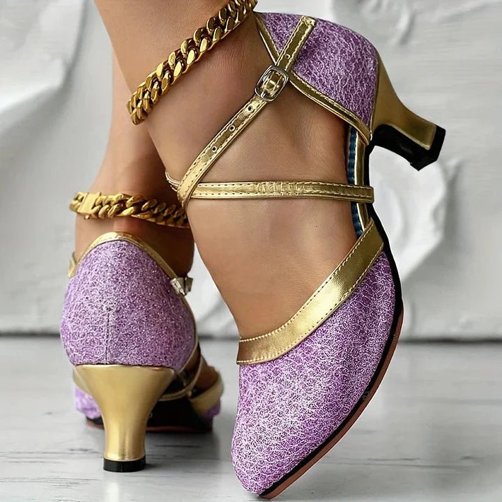 Elegant Chunky Heel Sandal