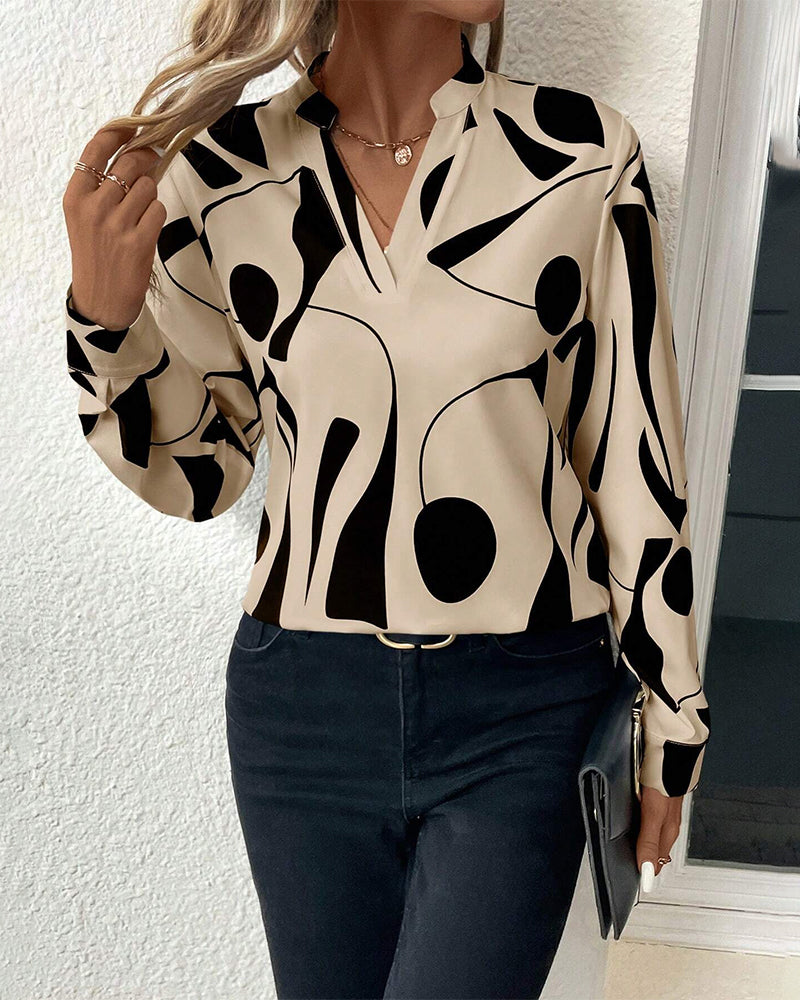 Chic Elegant Blouse with Opulent Design and Long Sleeves