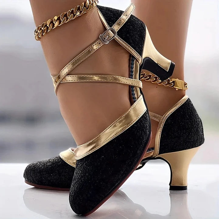 Elegant Chunky Heel Sandal