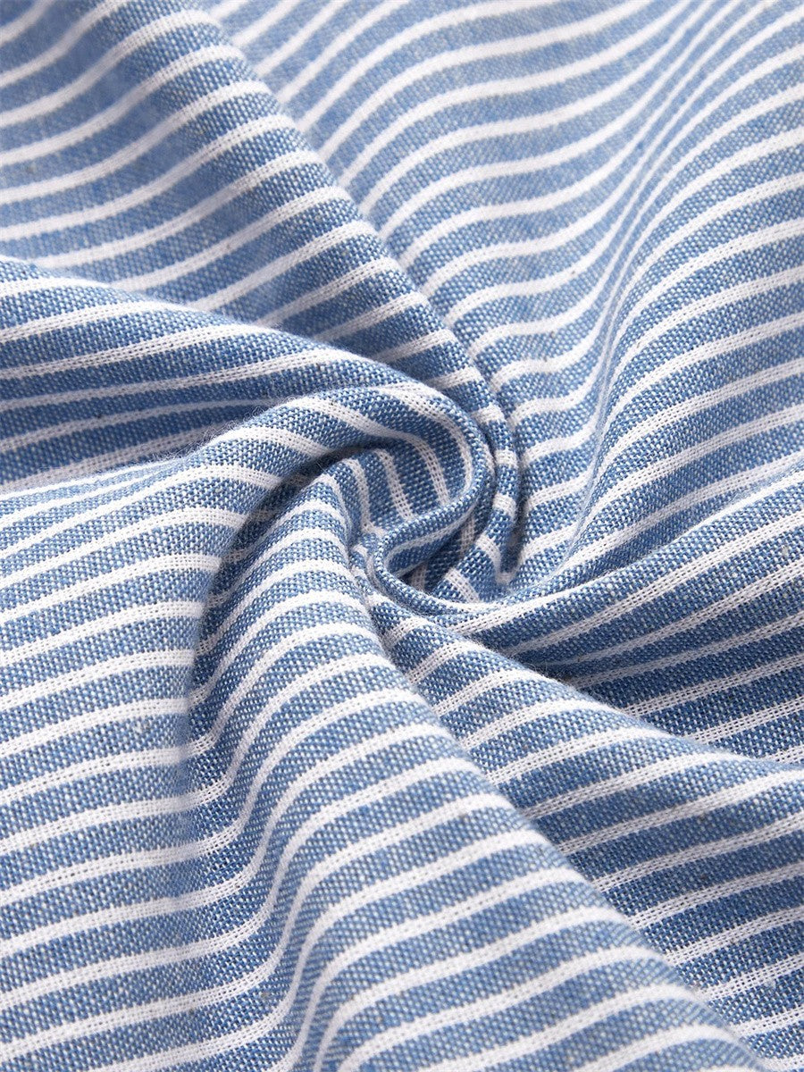 Striped Cotton Midi Dress