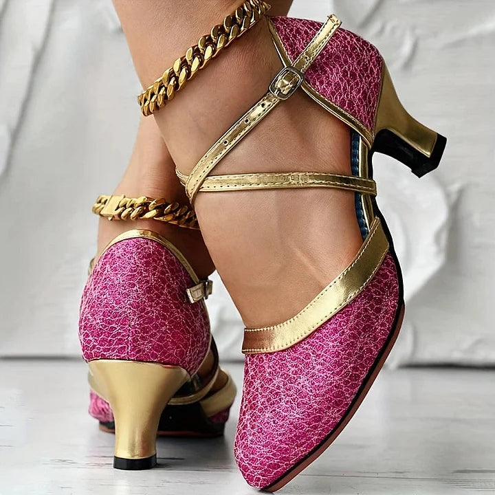 Elegant Chunky Heel Sandal