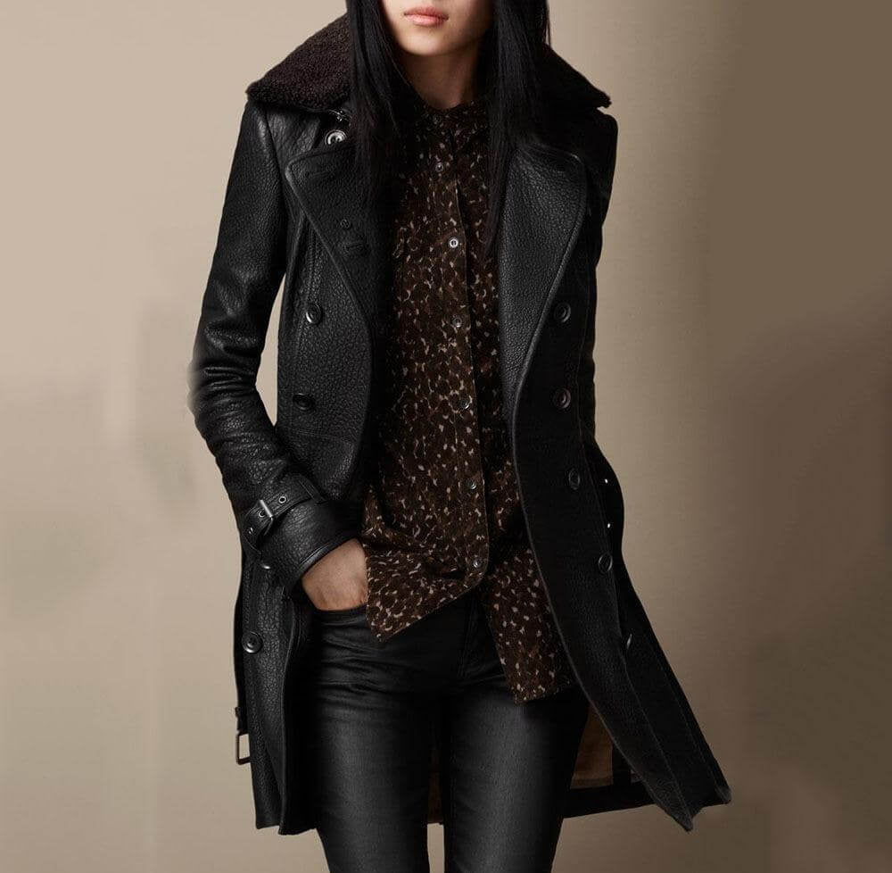 Elegant Leather Coat